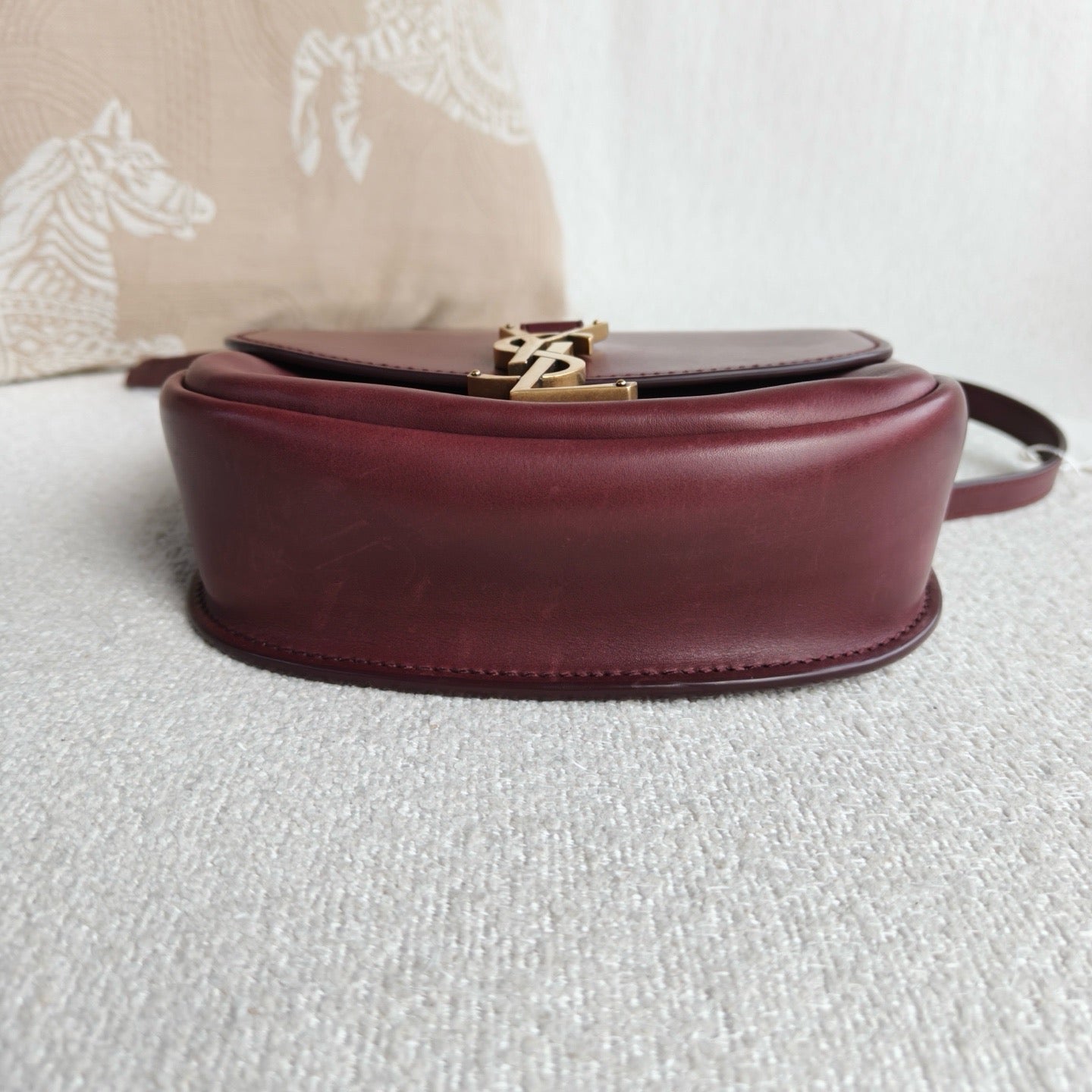 Saint Laurent - Kaia Saddle Bag - Leather - Burgundy - (Small)