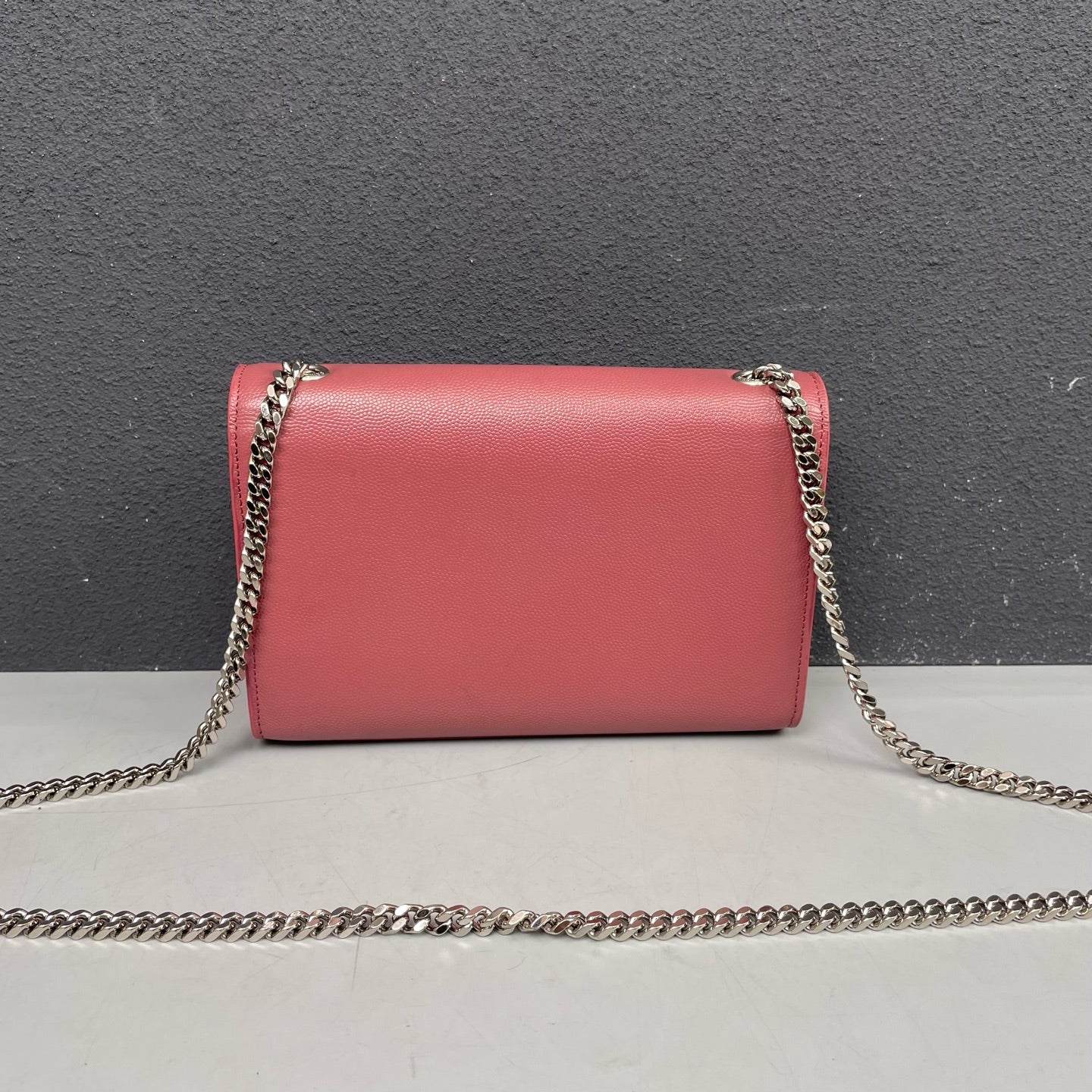 Saint Laurent - Kate - Caviar cowhide leather - Dusty Rose with Silver-Tone Hardware - (Mini)