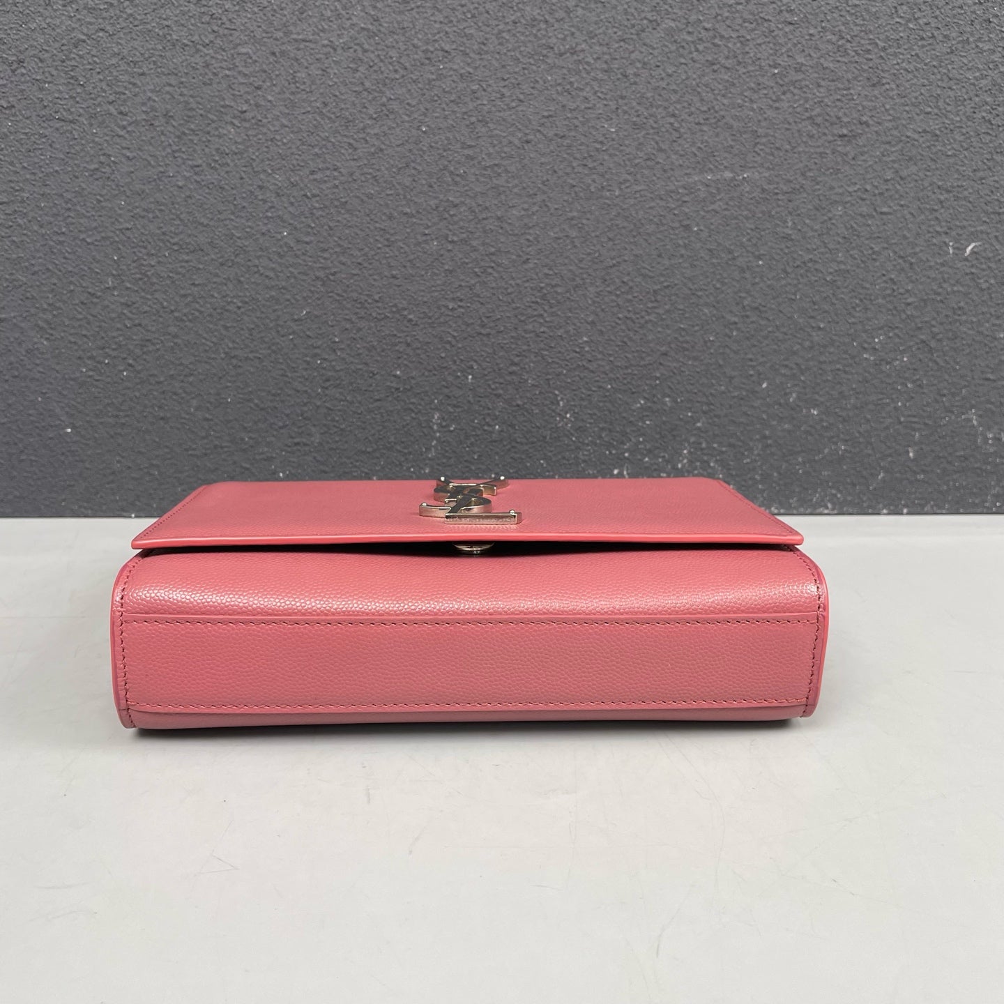 Saint Laurent - Kate - Caviar cowhide leather - Dusty Rose with Silver-Tone Hardware - (Mini)