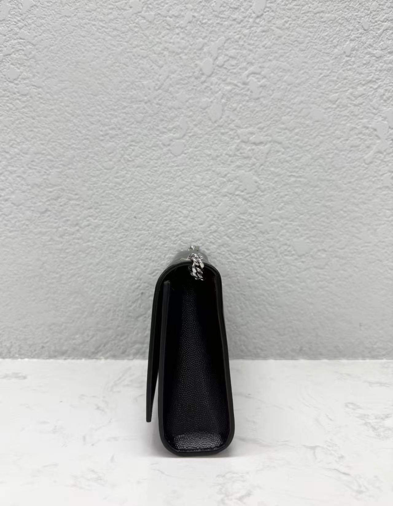 Saint Laurent - Kate - Caviar leather - Black with Silver-Tone Hardware - (mini)