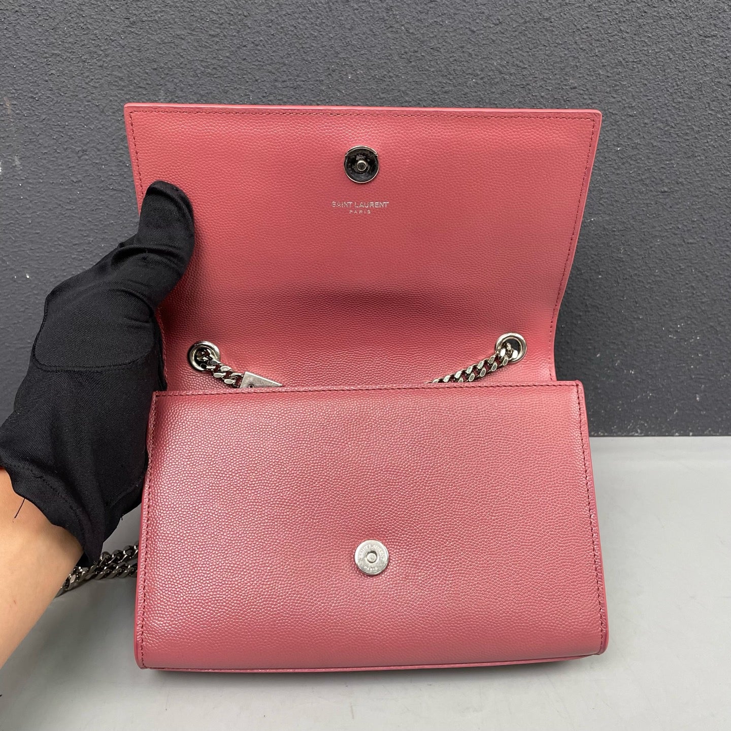 Saint Laurent - Kate Chain Bag - Caviar leather - Dusty Rose - (Mini)