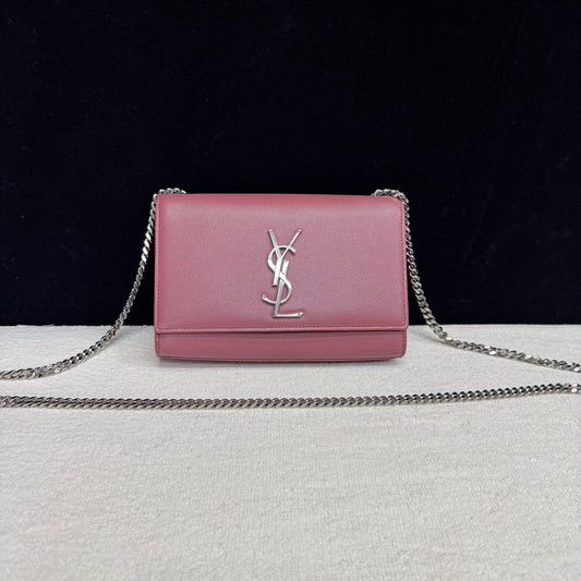 Saint Laurent - Kate Chain Bag - Caviar leather - Pink - (mini)