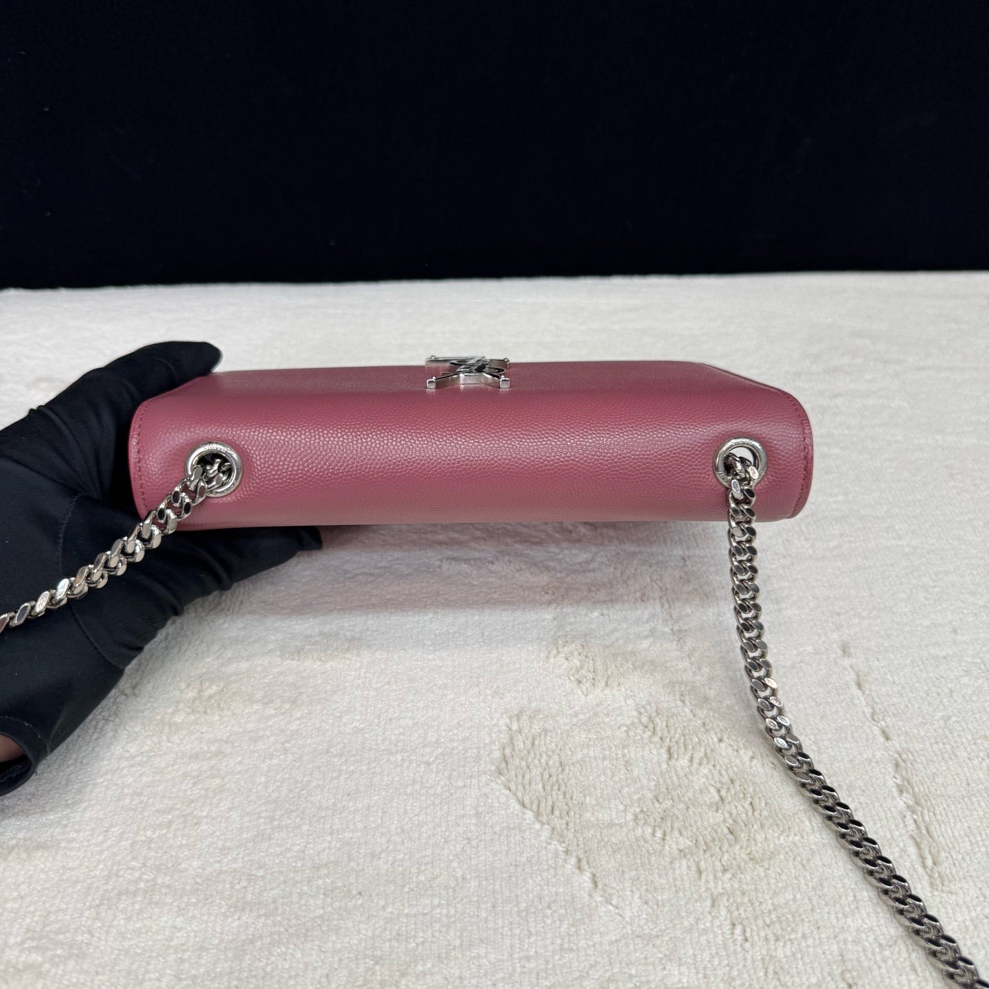 Saint Laurent - Kate Chain Bag - Caviar leather - Pink - (mini)