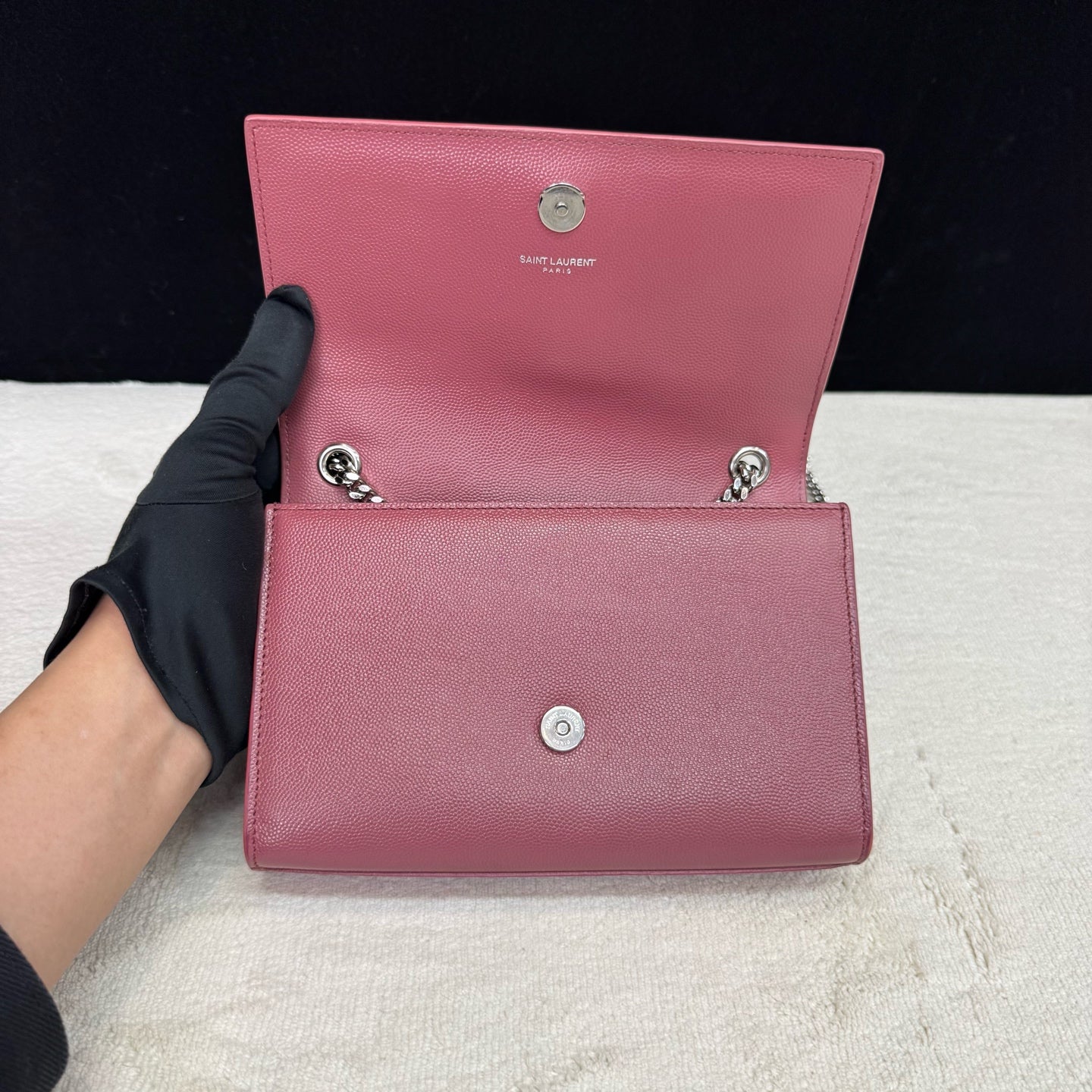 Saint Laurent - Kate Chain Bag - Caviar leather - Pink - (mini)
