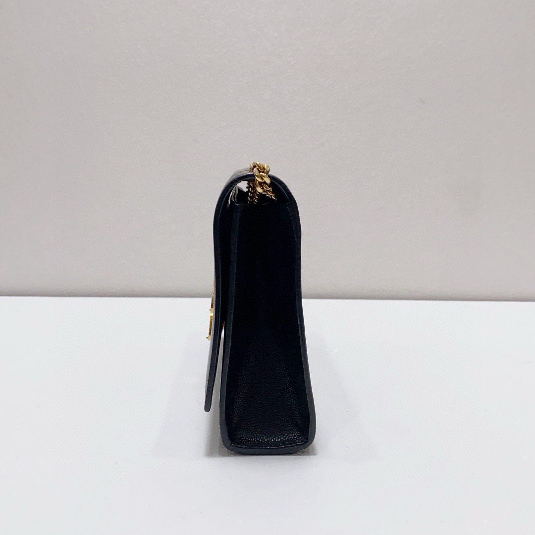 Saint Laurent - Kate Chain Bag - Grained leather - Black with Gold-Tone Hardware - (medium)