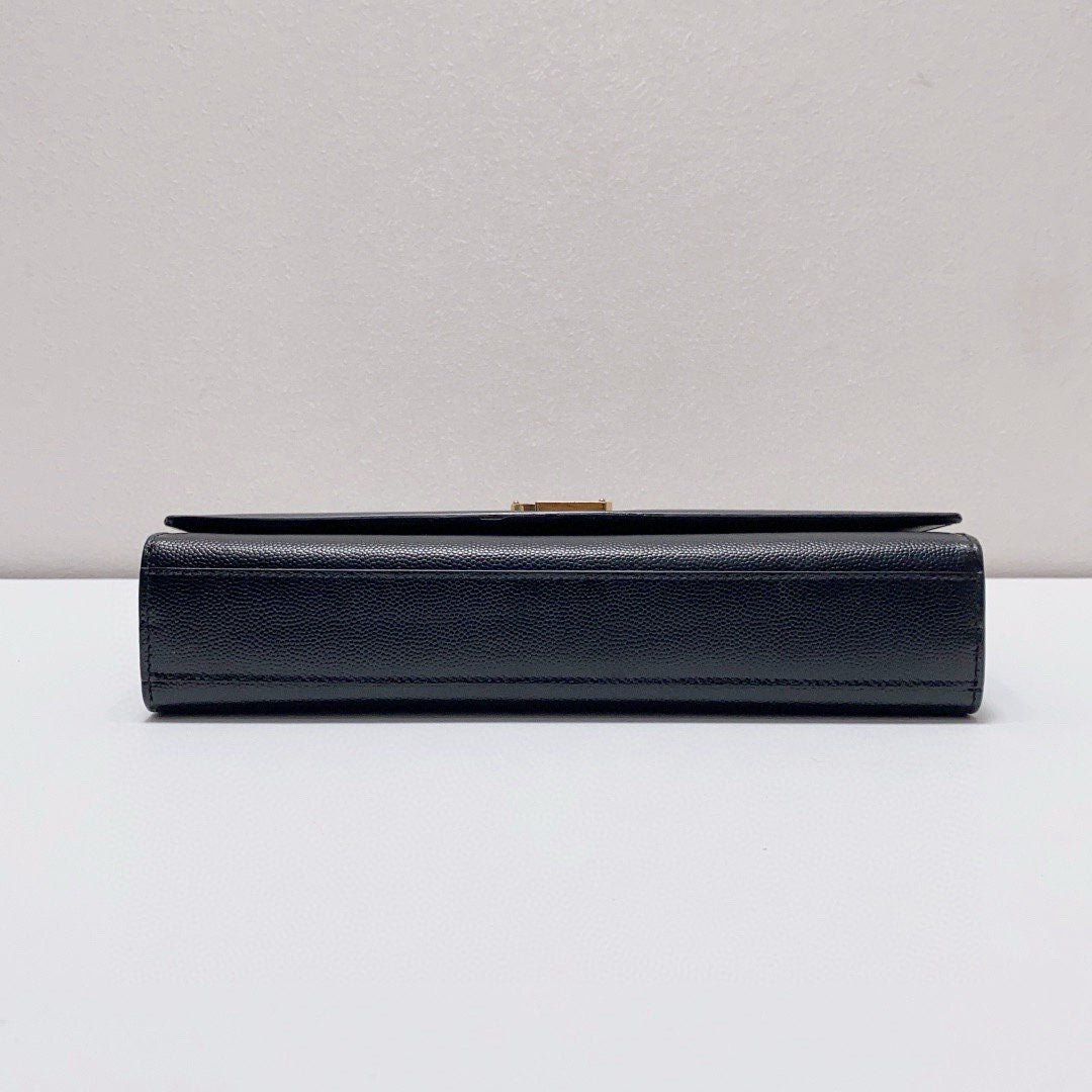 Saint Laurent - Kate Chain Bag - Grained leather - Black with Gold-Tone Hardware - (medium)