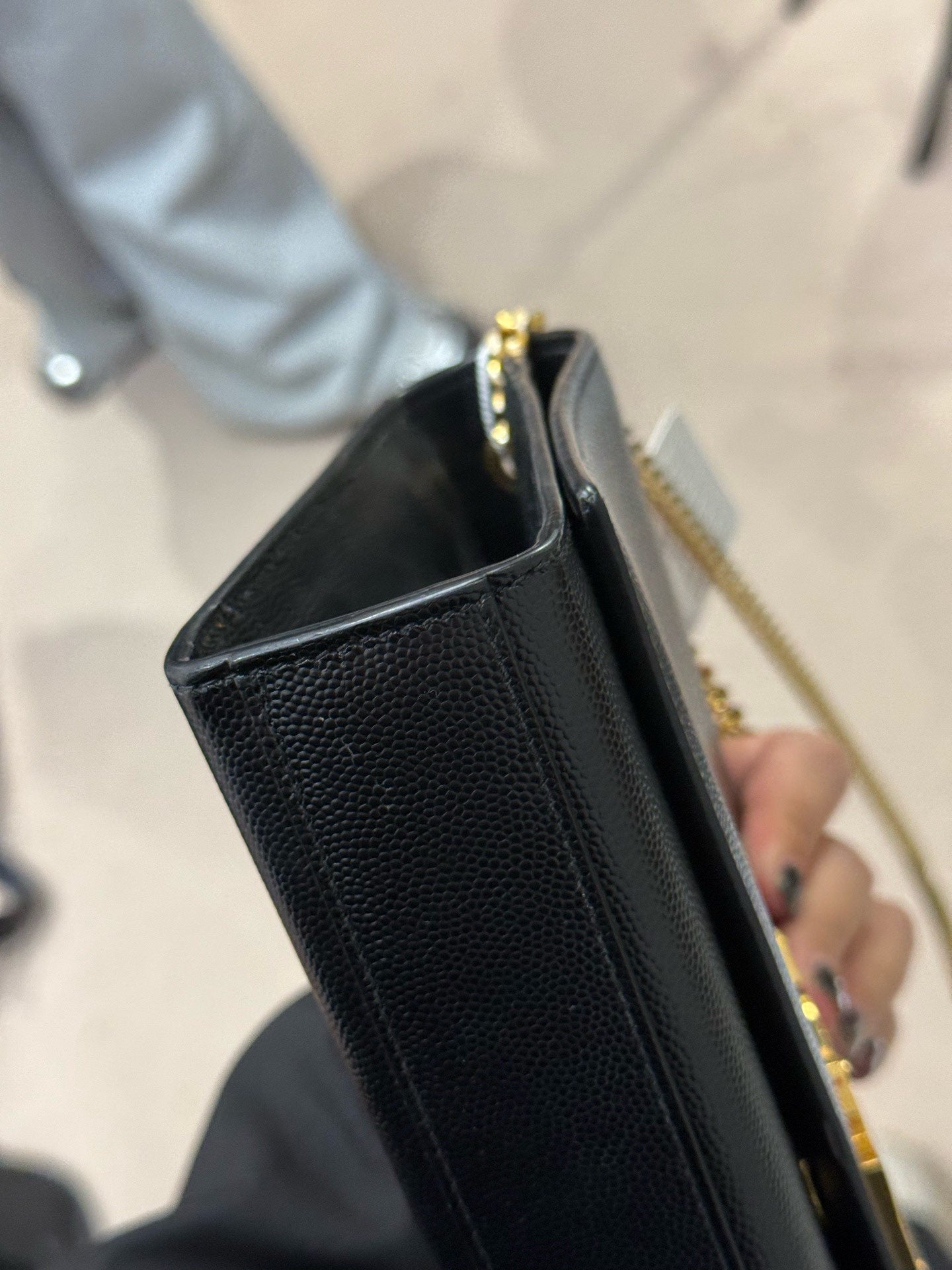 Saint Laurent - Kate Chain Bag - Grained leather - Black with Gold-Tone Hardware - (medium)
