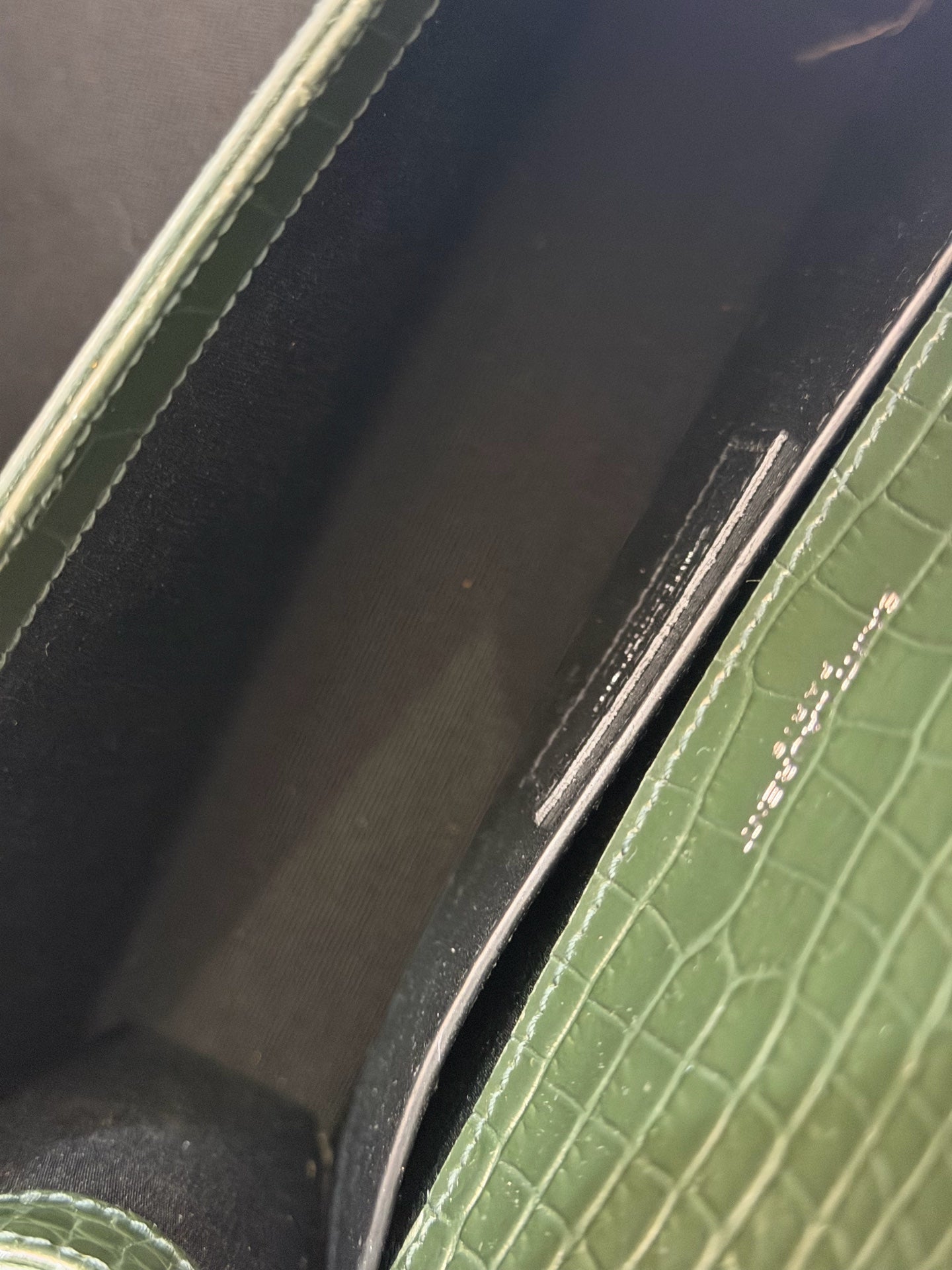 Saint Laurent - Kate - Crocodile embossed leather - Dark Green - (mini)
