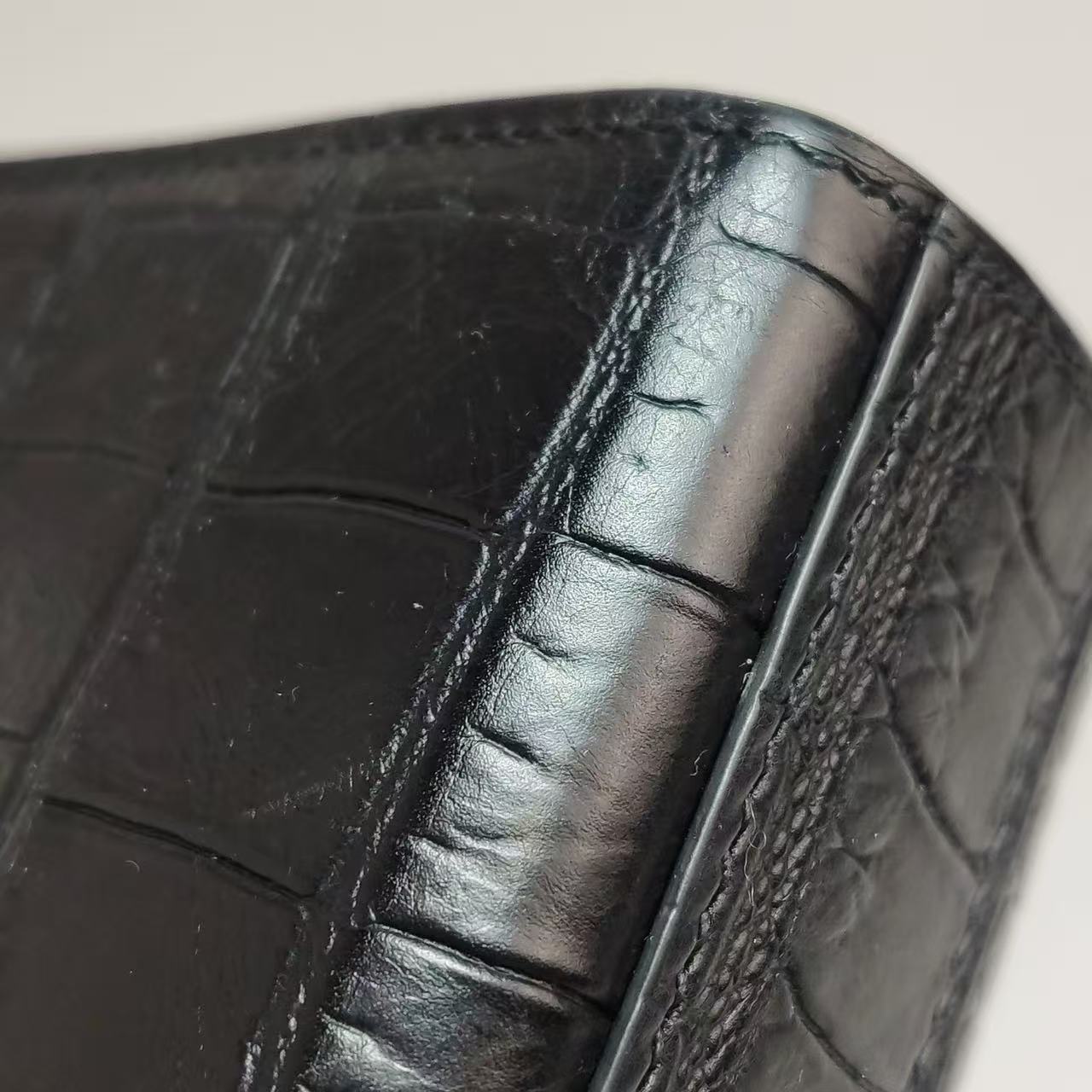 Saint Laurent - Kate - Embossed cowhide leather - Black with Silver-Tone Hardware - (mini)