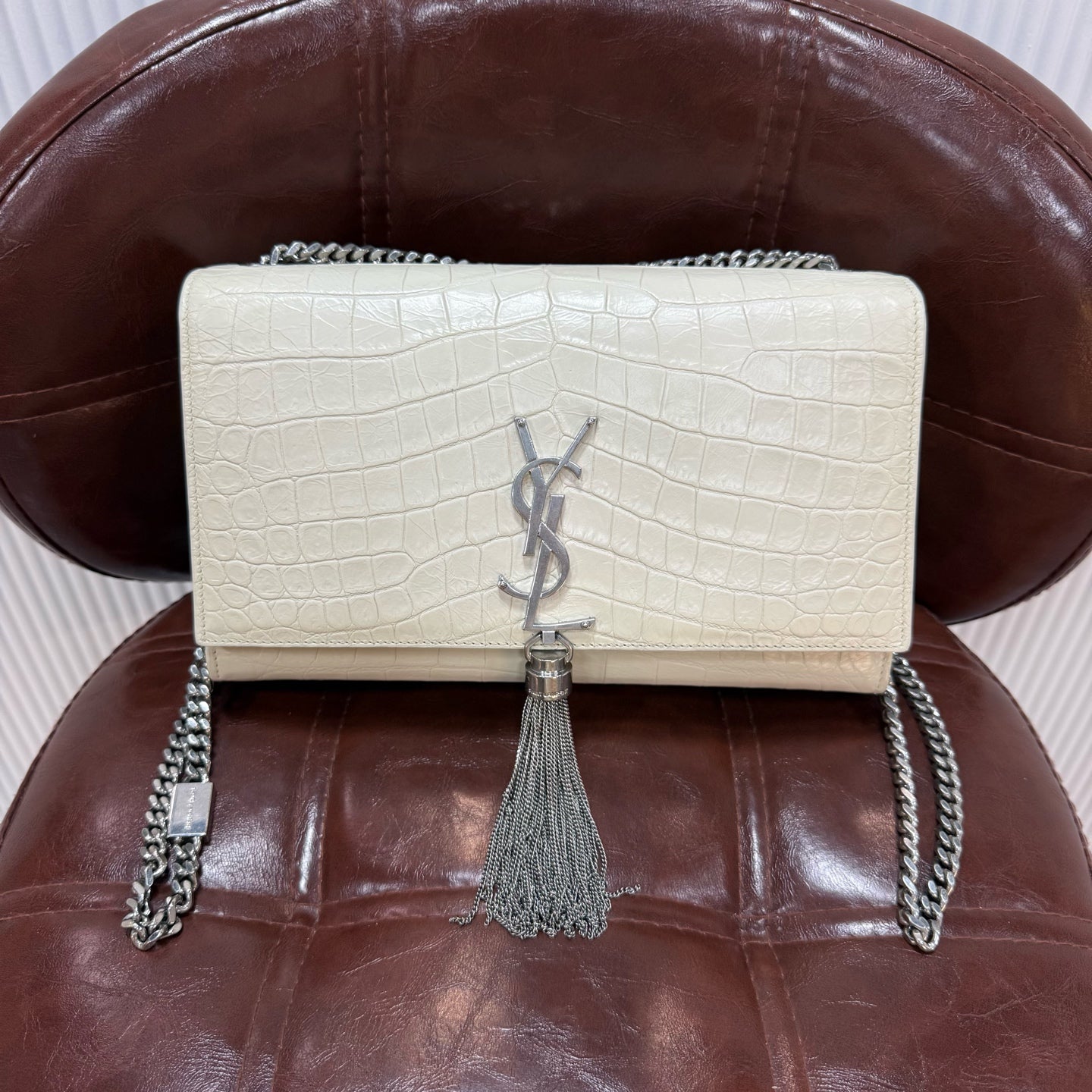Saint Laurent - Kate - Leather - Beige - (medium)