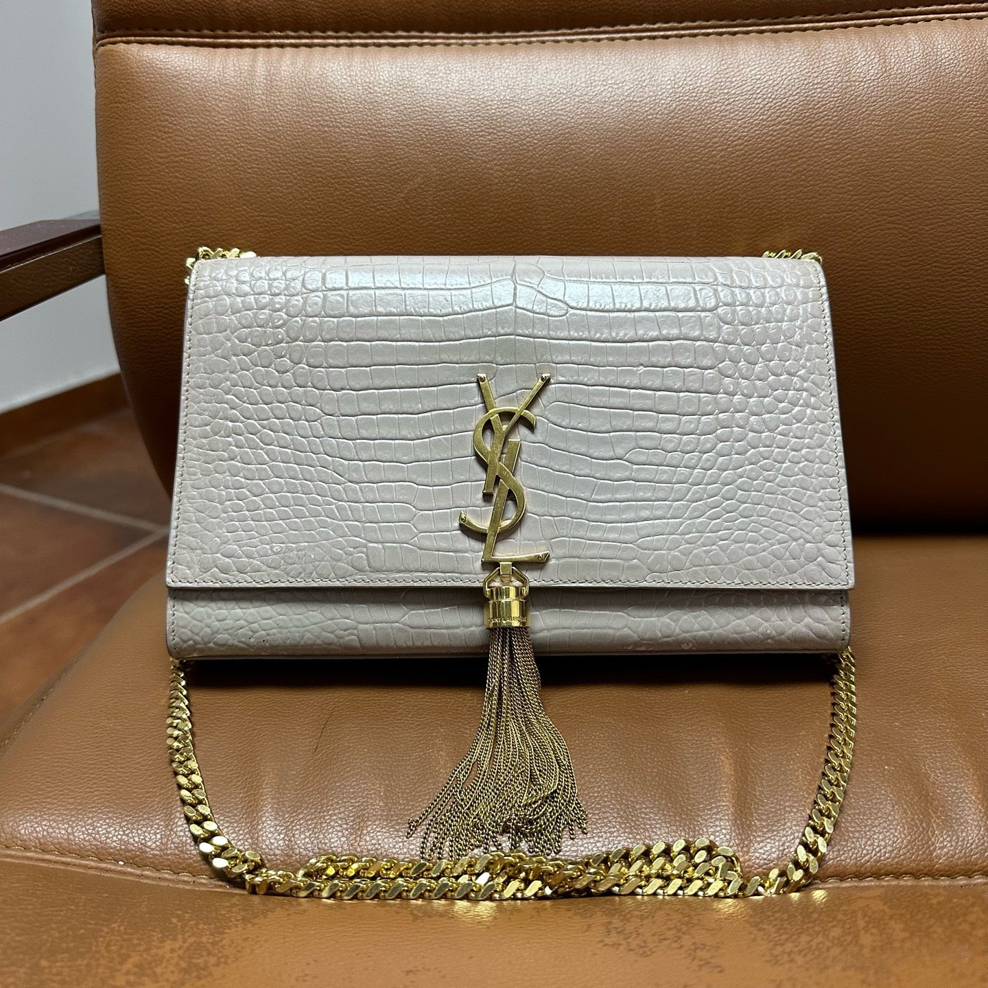 Saint Laurent - Kate - Leather - Beige - (mini)
