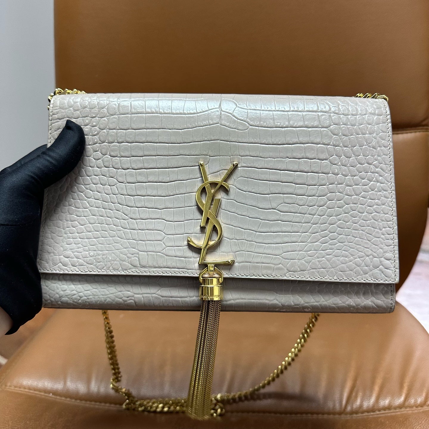 Saint Laurent - Kate - Leather - Beige - (mini)