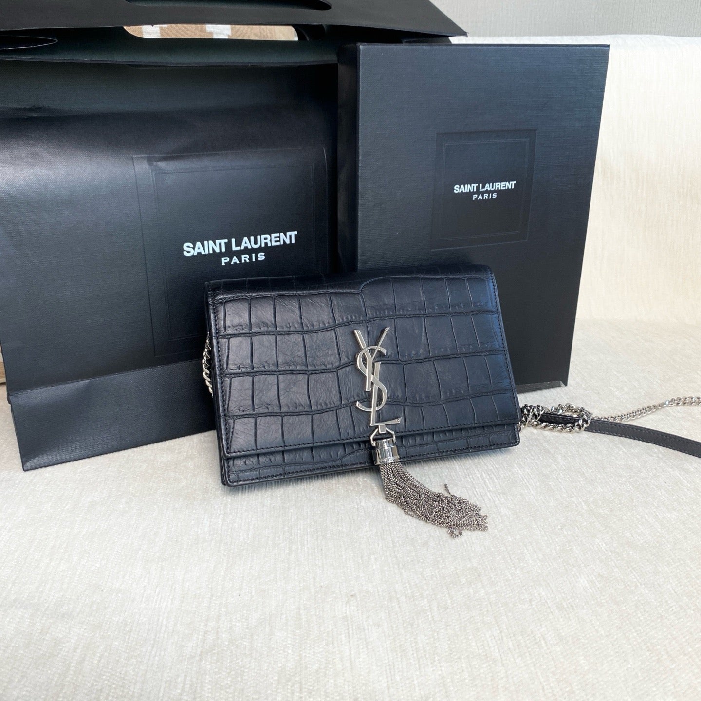 Saint Laurent - Kate - Leather - Black - (mini)