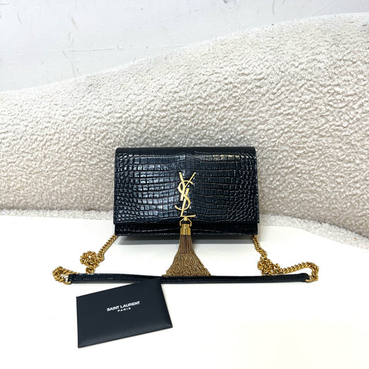 Saint Laurent - Kate - Leather - Black - (small)