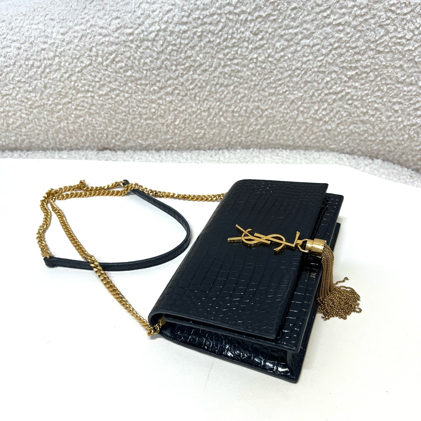 Saint Laurent - Kate - Leather - Black - (small)