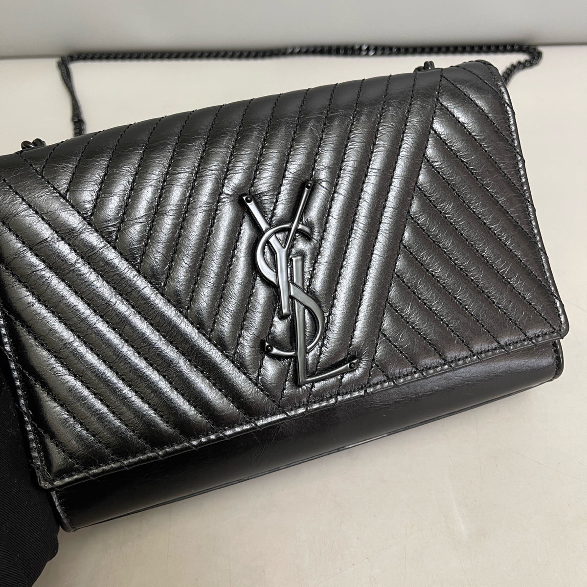 Saint Laurent - Kate - Leather - Black - (small)