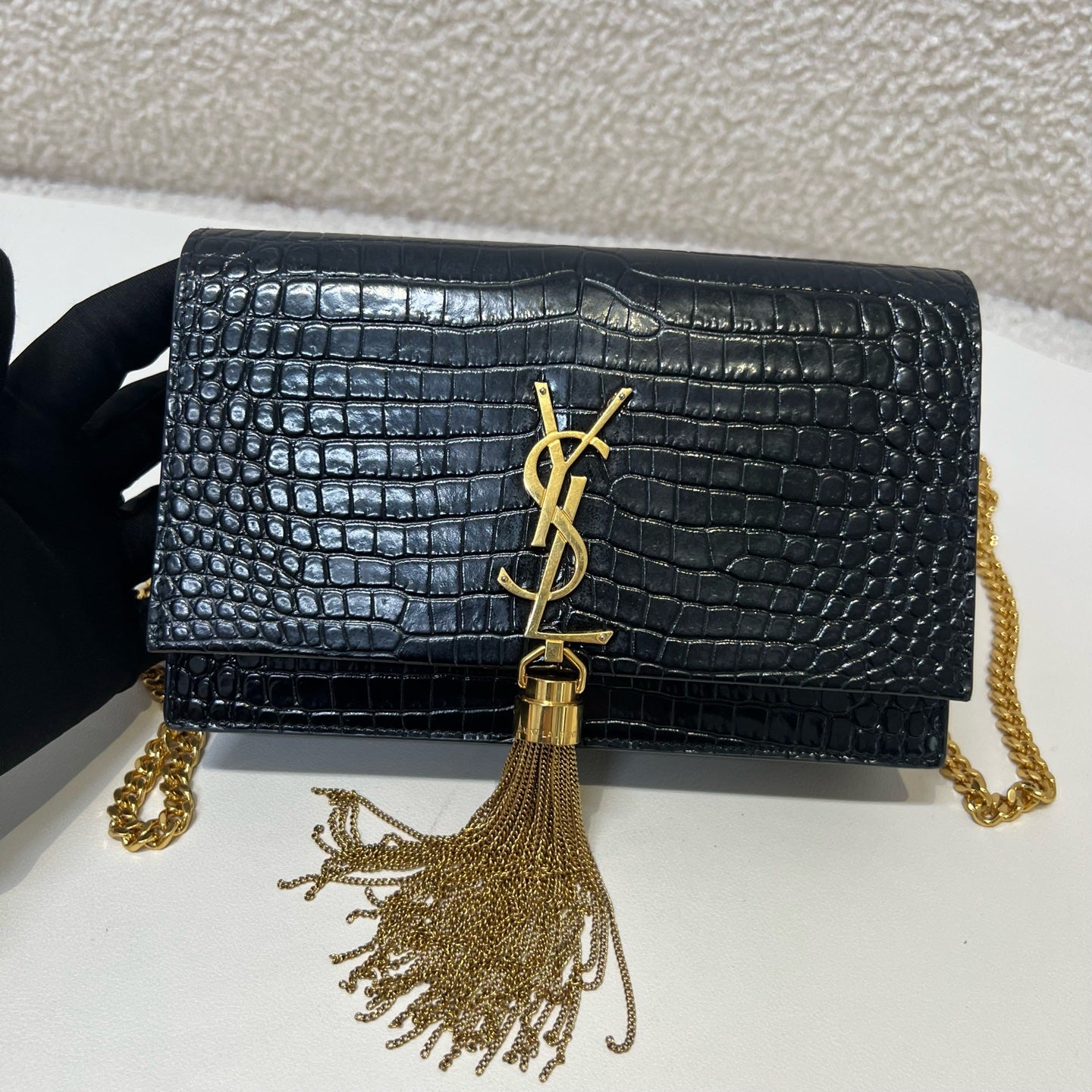 Saint Laurent - Kate - Leather - Black - (small)