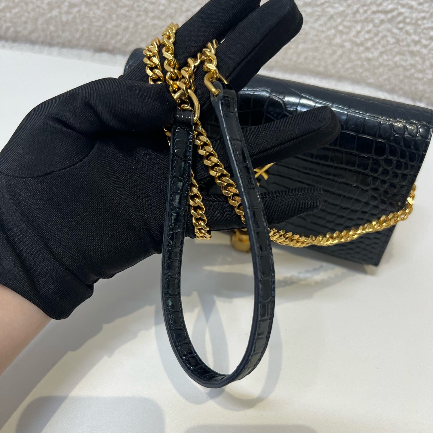 Saint Laurent - Kate - Leather - Black - (small)
