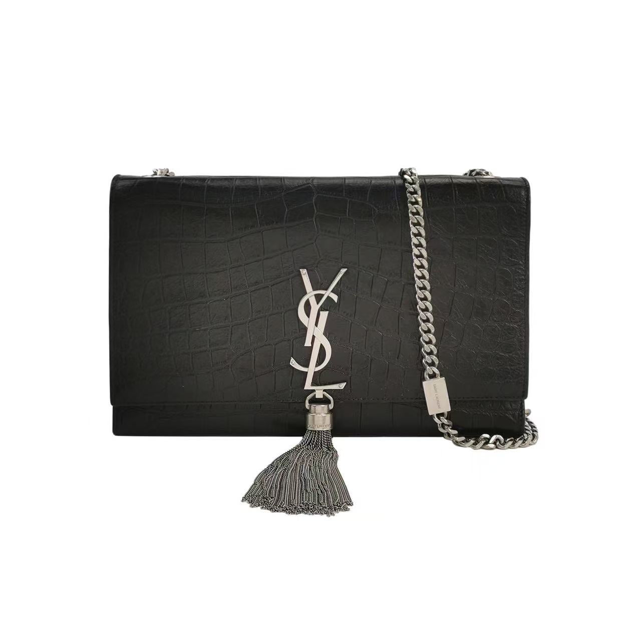 Saint Laurent - Kate - Leather - Black with Silver-Tone Hardware - (small)