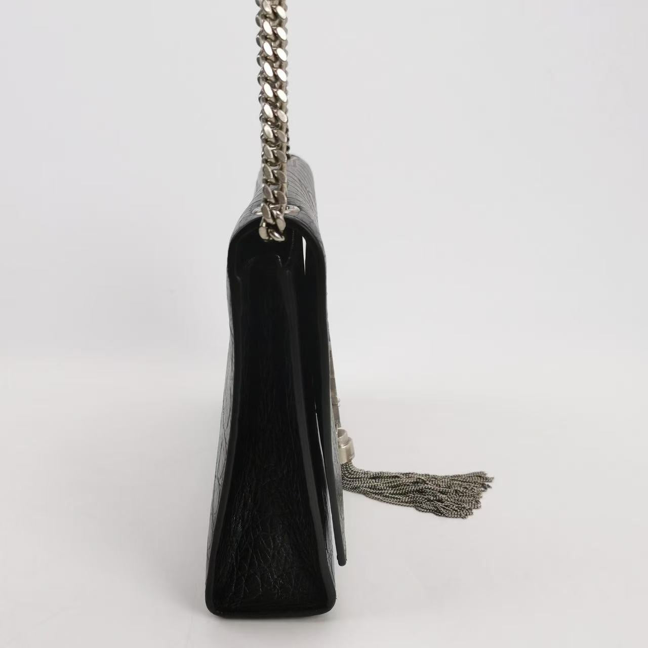Saint Laurent - Kate - Leather - Black with Silver-Tone Hardware - (small)