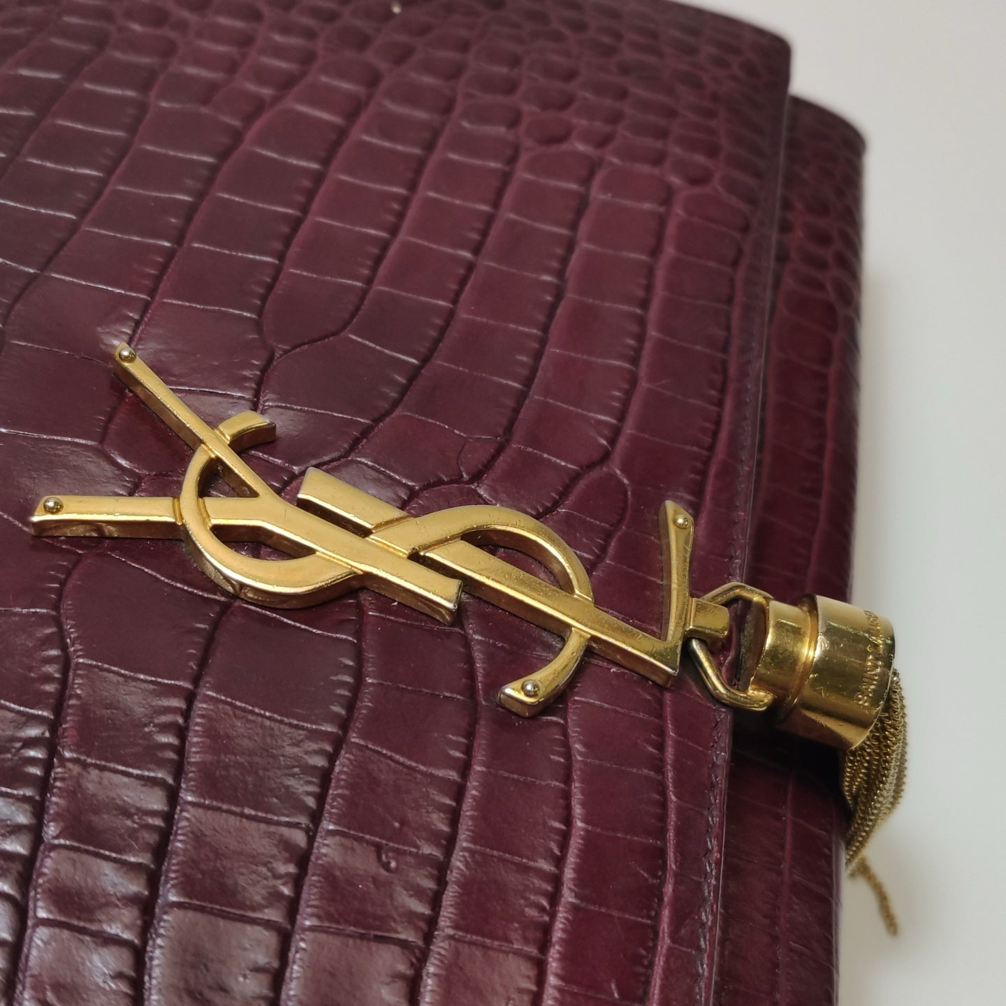 Saint Laurent - Kate - Leather - Burgundy - (medium)