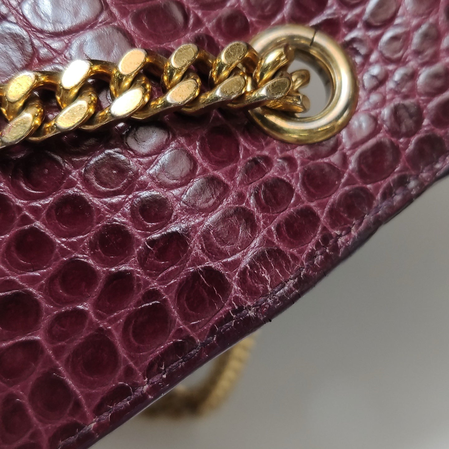 Saint Laurent - Kate - Leather - Burgundy - (medium)