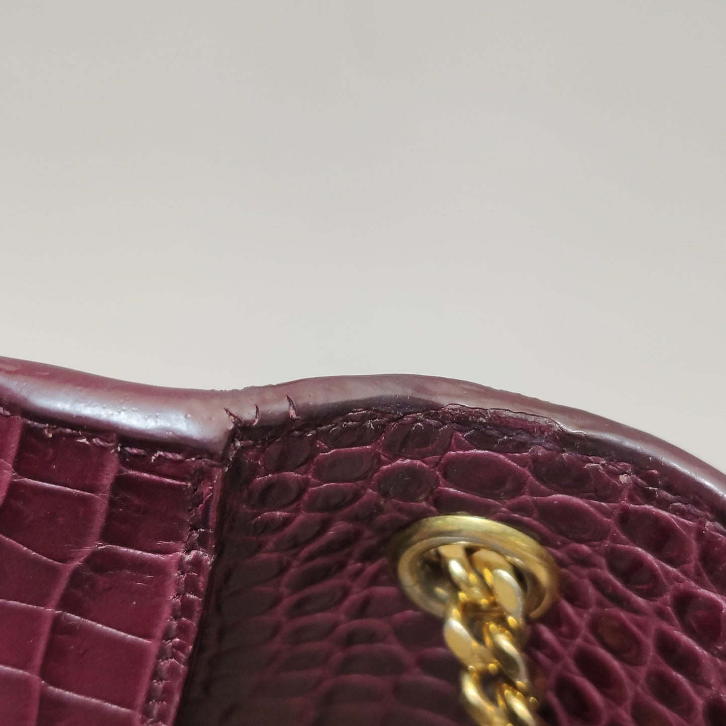 Saint Laurent - Kate - Leather - Burgundy - (medium)