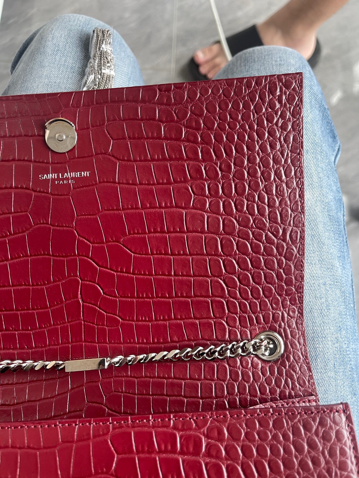Saint Laurent - Kate - Leather - Burgundy - (Small)