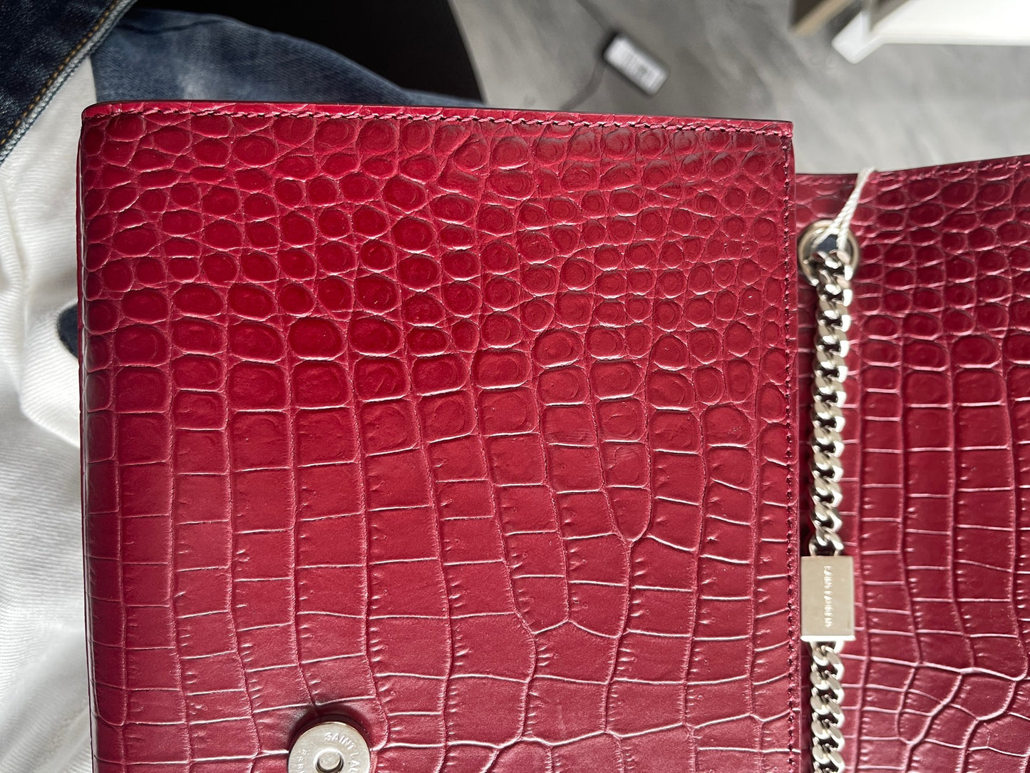 Saint Laurent - Kate - Leather - Burgundy - (Small)