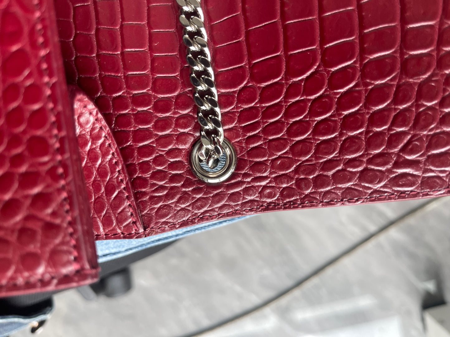 Saint Laurent - Kate - Leather - Burgundy - (Small)