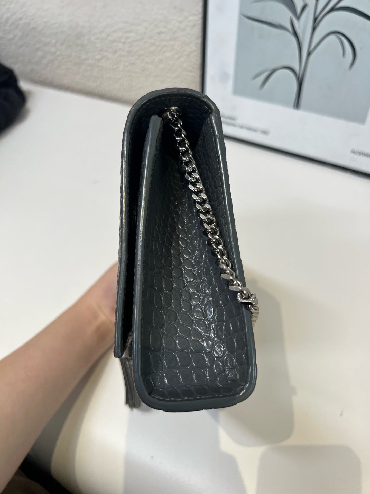 Saint Laurent - Kate - Leather - Grey - (medium)