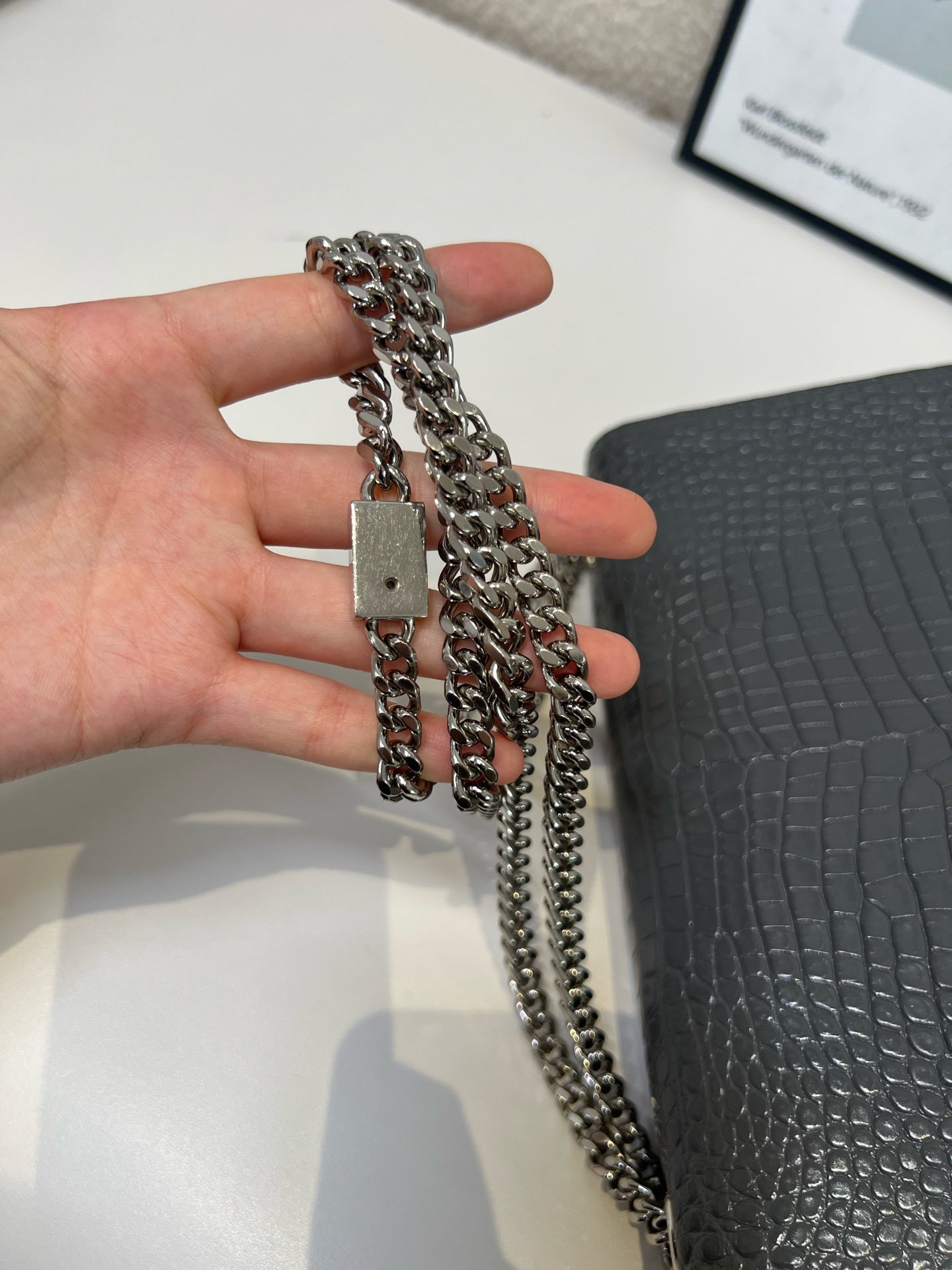 Saint Laurent - Kate - Leather - Grey - (medium)
