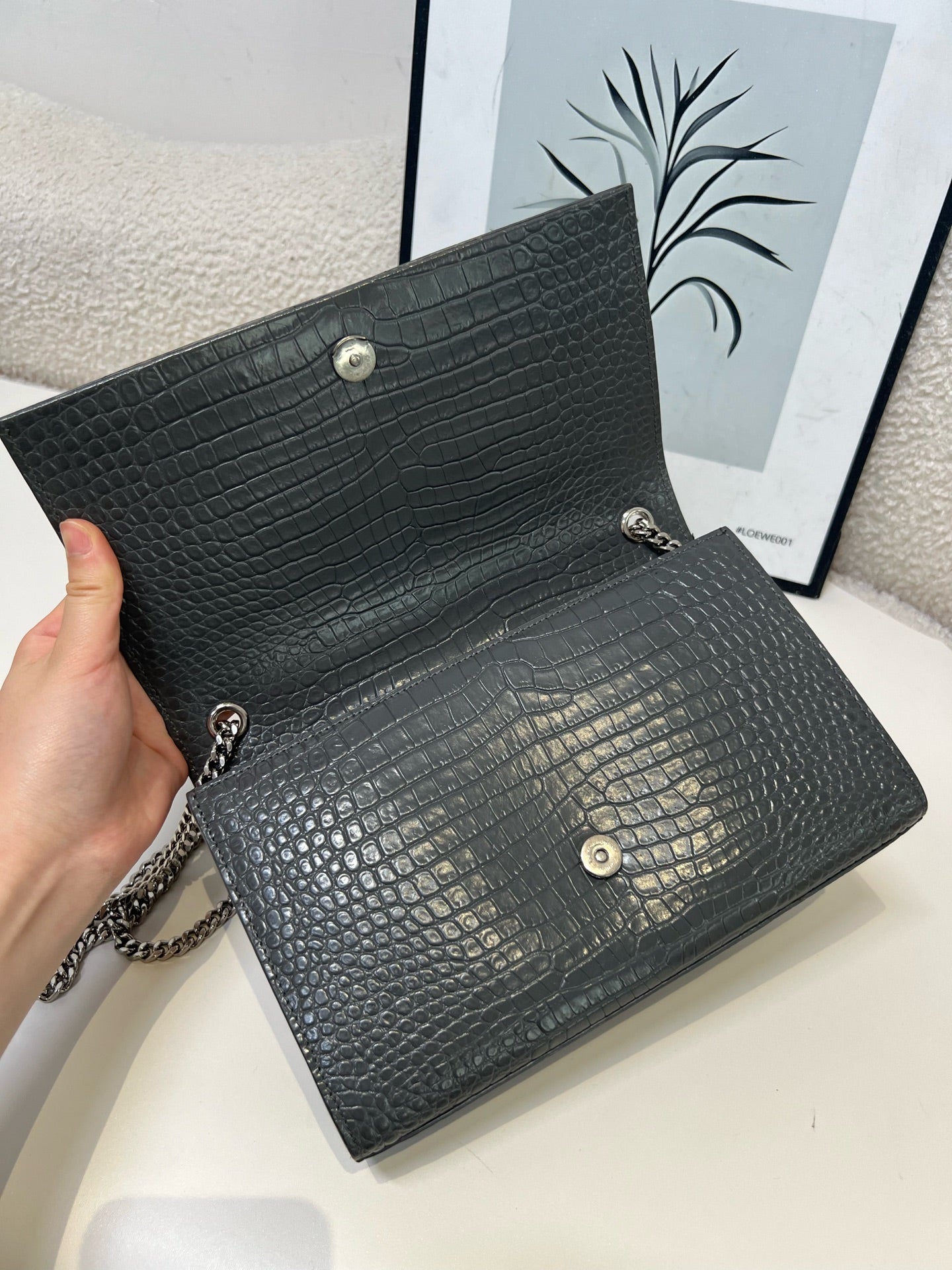 Saint Laurent - Kate - Leather - Grey - (medium)