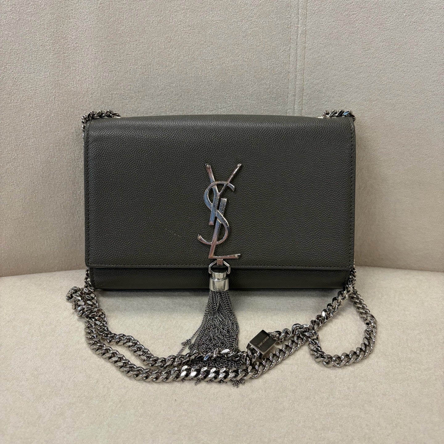 Saint Laurent - Kate - Leather - Grey - (small)