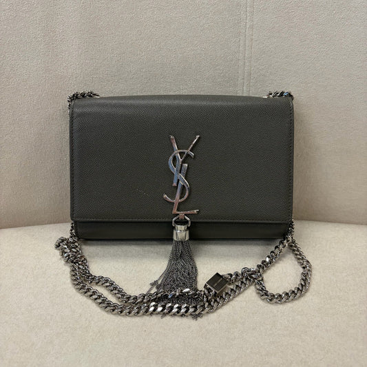 Saint Laurent - Kate - Leather - Grey - (small)