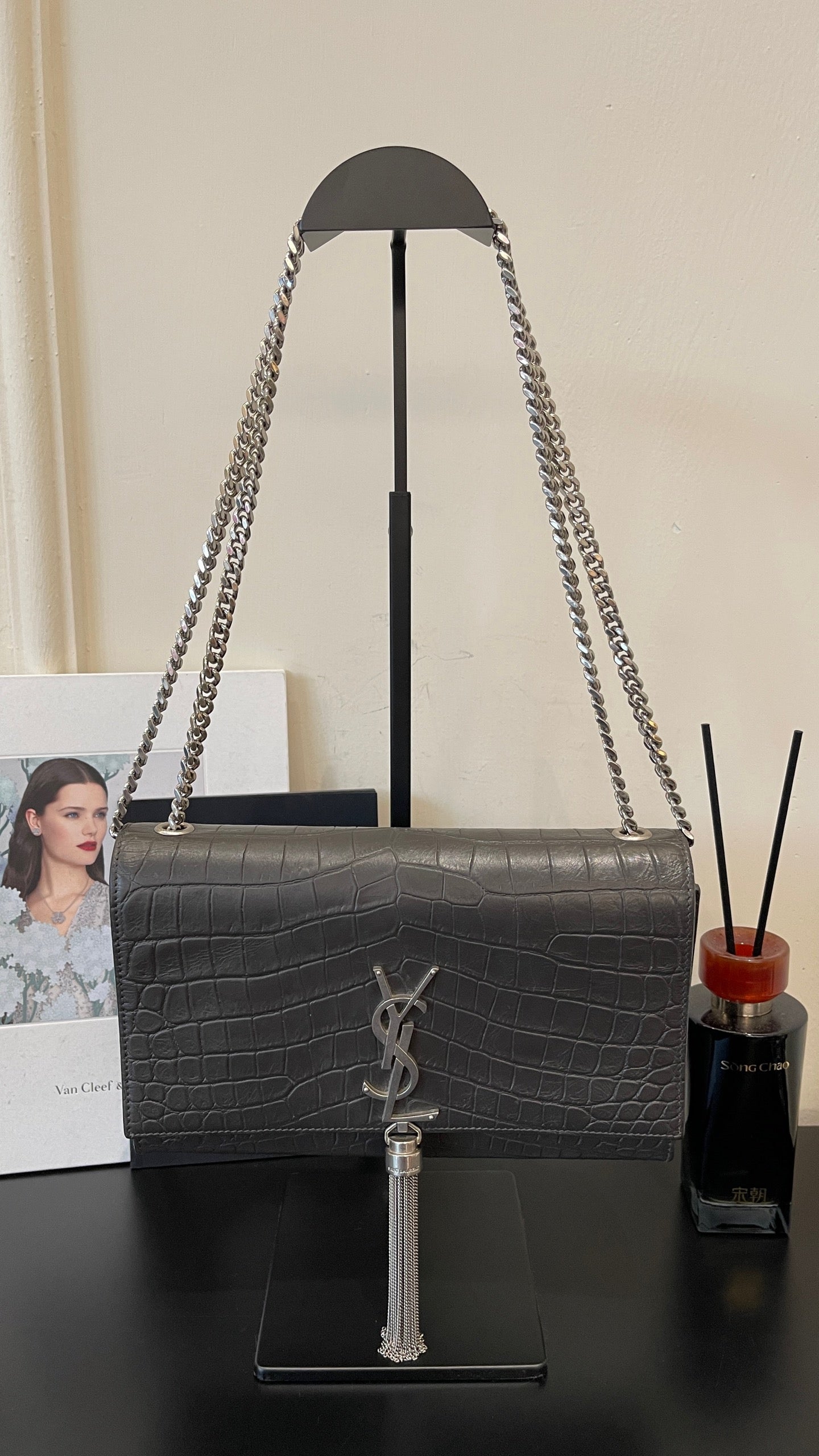 Saint Laurent - Kate - Leather - Grey - (small)