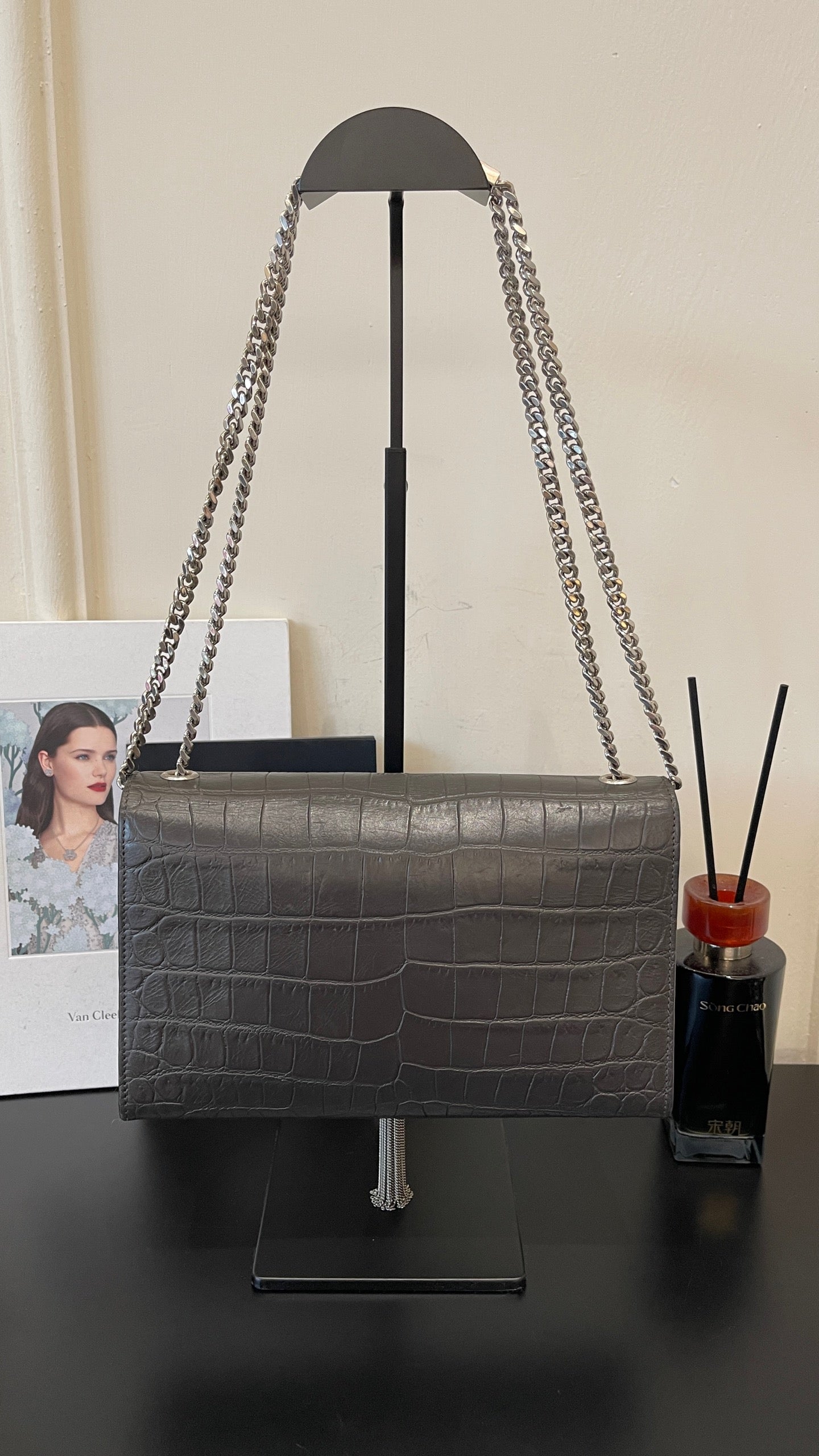 Saint Laurent - Kate - Leather - Grey - (small)