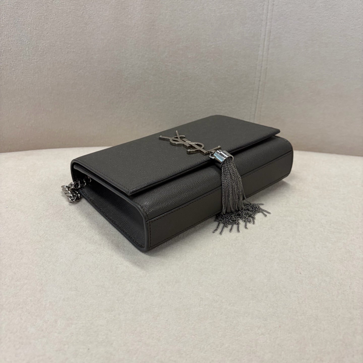 Saint Laurent - Kate - Leather - Grey - (small)