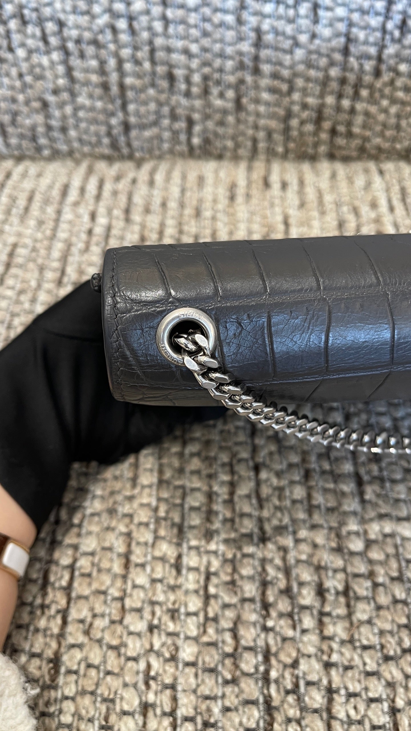 Saint Laurent - Kate - Leather - Grey - (small)