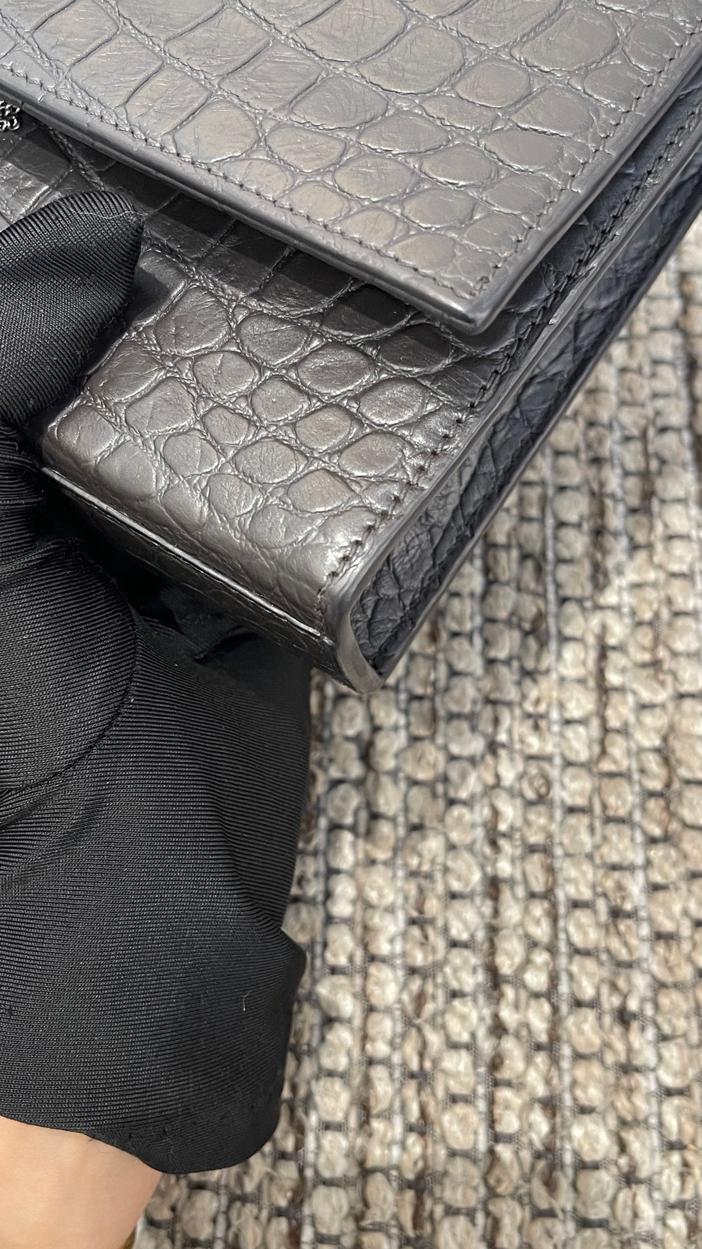 Saint Laurent - Kate - Leather - Grey - (small)