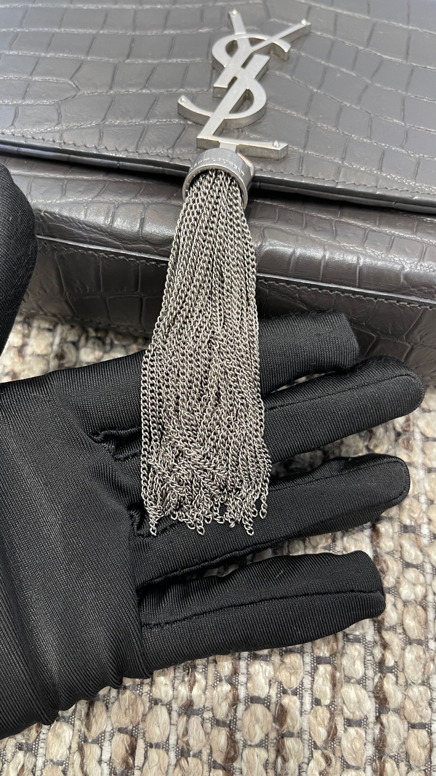 Saint Laurent - Kate - Leather - Grey - (small)