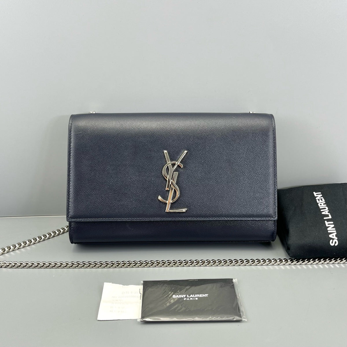 Saint Laurent - Kate - Leather - Navy - (medium)