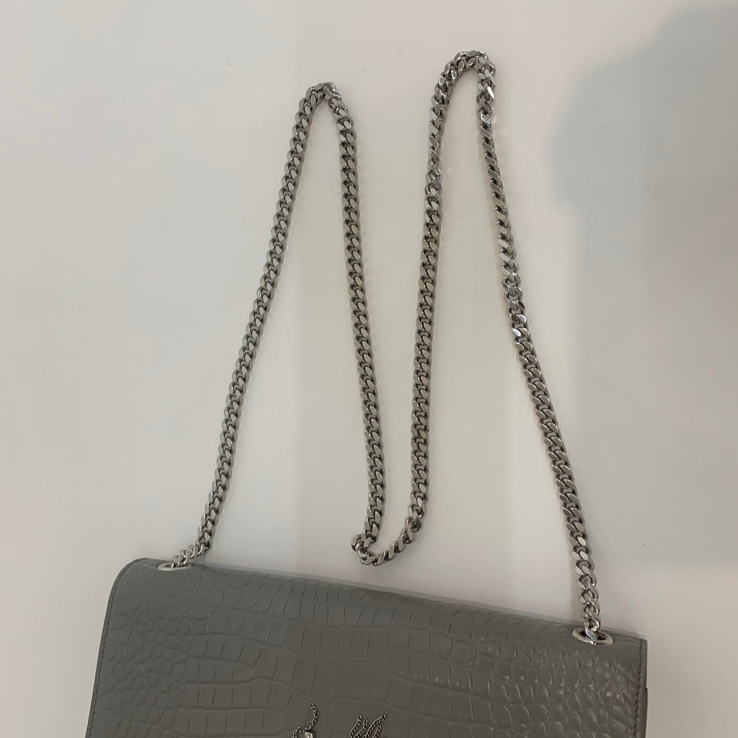 Saint Laurent - Kate - Patent leather - Grey - (small)