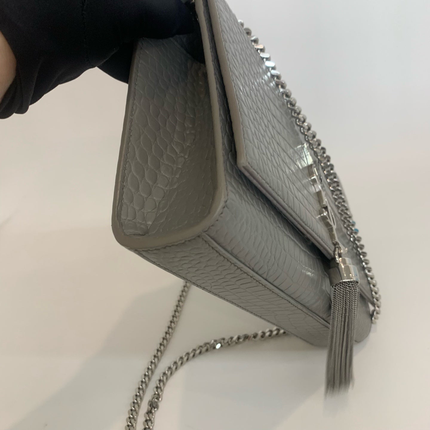 Saint Laurent - Kate - Patent leather - Grey - (small)