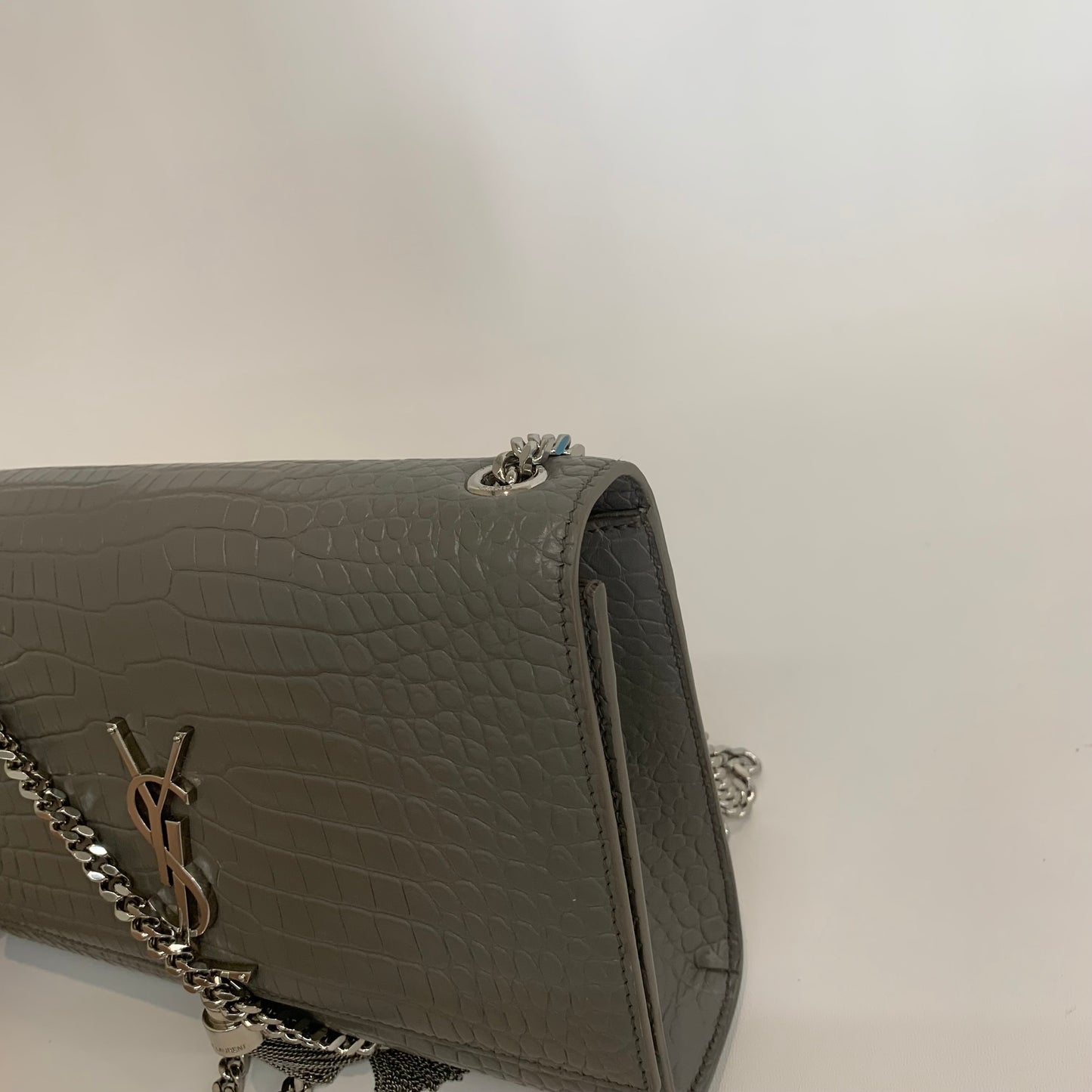 Saint Laurent - Kate - Patent leather - Grey - (small)