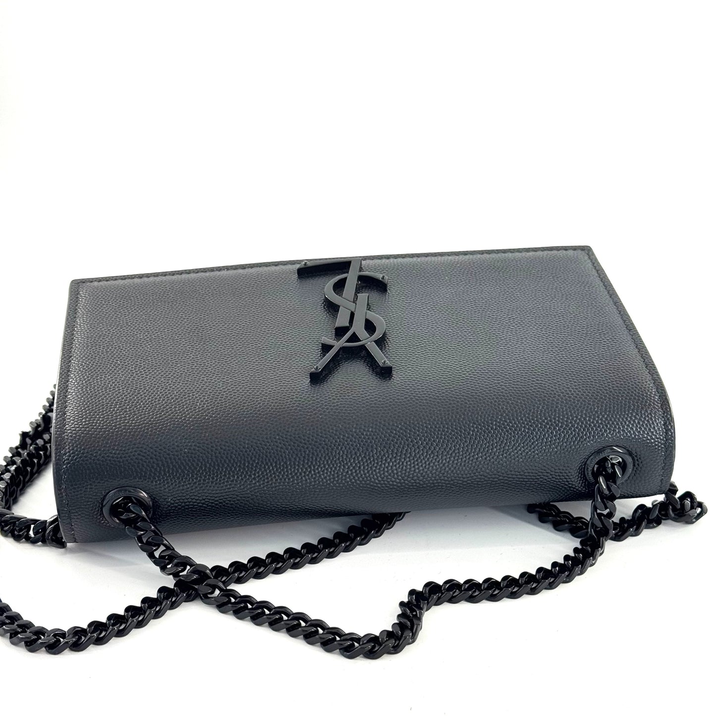 Saint Laurent - Kate Small Chain Bag - Grained leather - Black - (small)