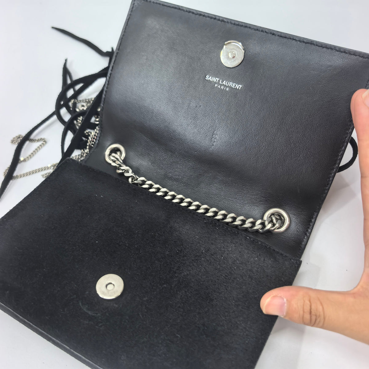 Saint Laurent - Kate - Suede - Black - (small)