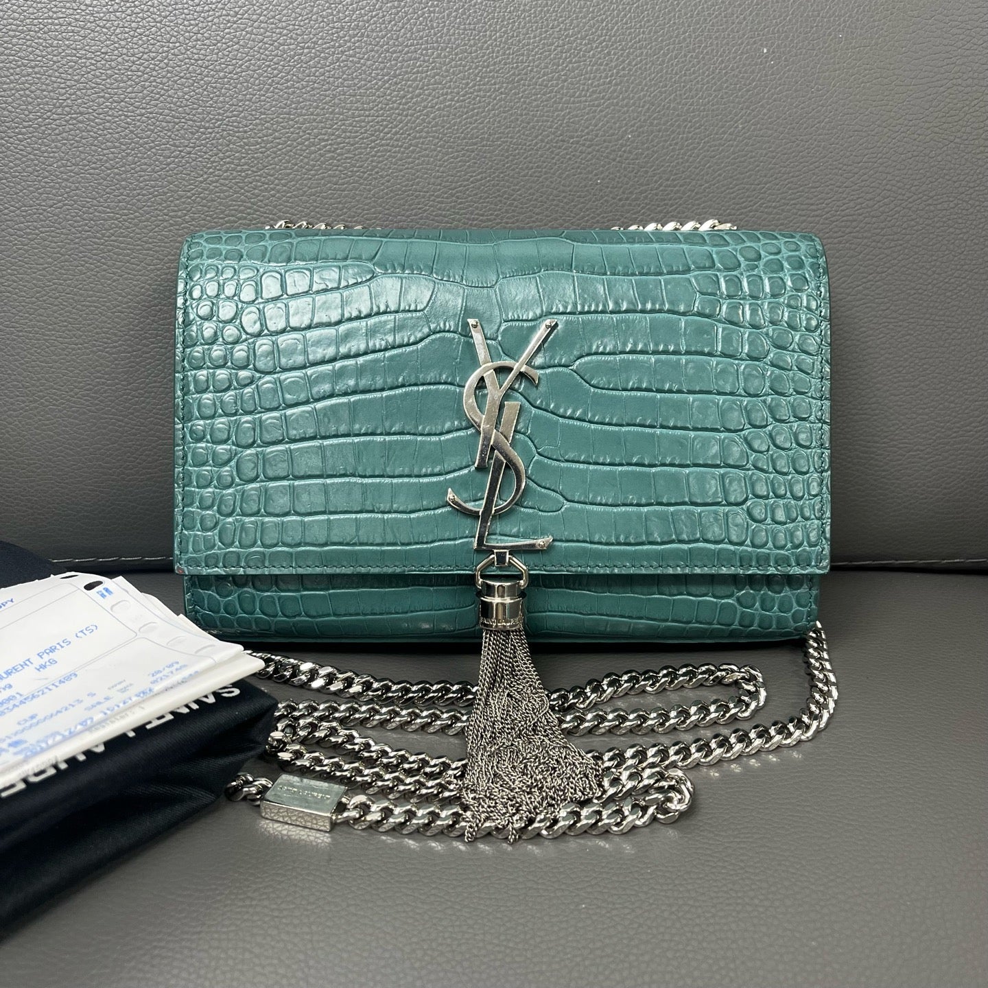 Saint Laurent Kate Tassel bag Leather Turquoise - view 1
