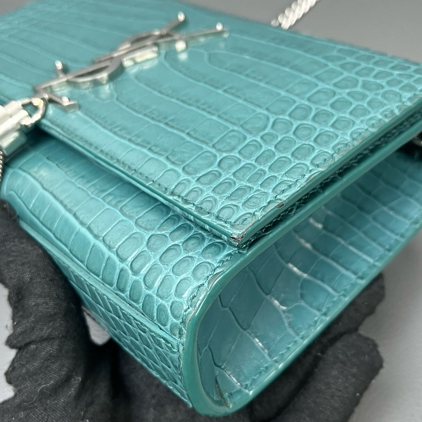 Saint Laurent Kate Tassel bag Leather Turquoise - view 5