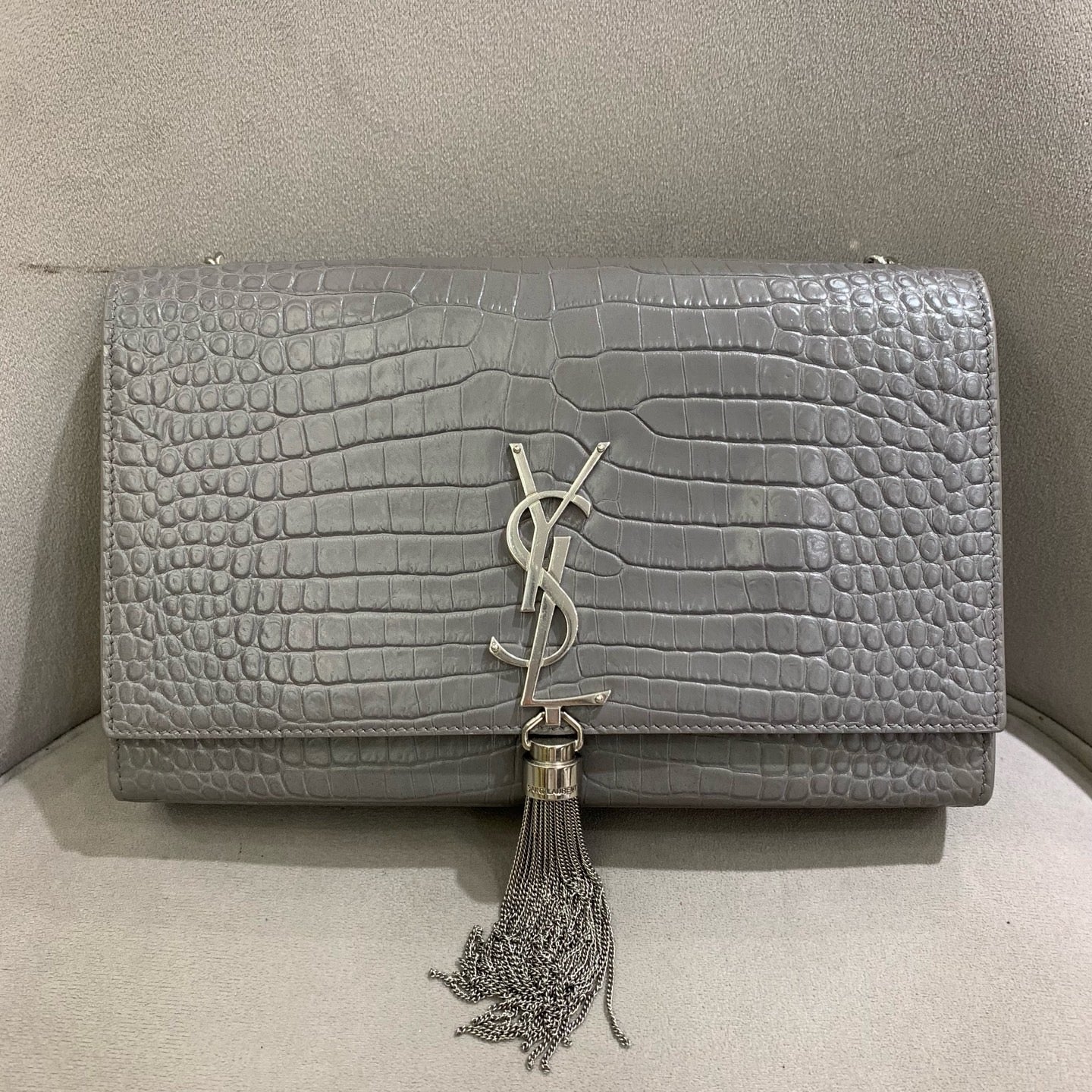 Saint Laurent - Kate Tassel Bag - Leather - Grey - (medium)